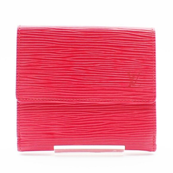 LOUIS VUITTON Porte Monnaie Billet Carte Credit Wallet Epi Red M6348E 07EF448 - Picture 15 of 16